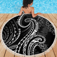Polynesia Plumeria Lei Beach Blanket Black Curves Motif LT7 - Polynesian Pride