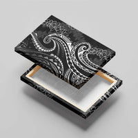 Polynesia Plumeria Lei Canvas Wall Art Black Curves Motif LT7 - Polynesian Pride