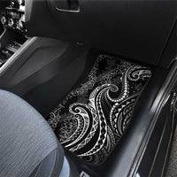 Polynesia Plumeria Lei Car Mats Black Curves Motif LT7 - Polynesian Pride
