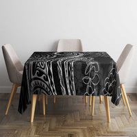 Polynesia Plumeria Lei Tablecloth Black Curves Motif LT7 - Polynesian Pride