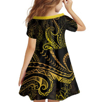 Polynesia Plumeria Lei Family Matching Tank Maxi Dress and Hawaiian Shirt Black Gold Curves Motif