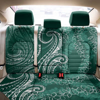 Polynesia Plumeria Lei Back Car Seat Cover Sage Green Curves Motif