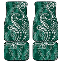 Polynesia Plumeria Lei Car Mats Sage Green Curves Motif LT7 - Polynesian Pride