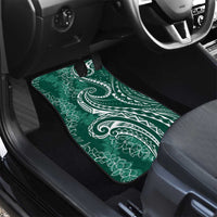 Polynesia Plumeria Lei Car Mats Sage Green Curves Motif LT7 - Polynesian Pride