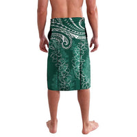 Polynesia Plumeria Lei Lavalava Sage Green Curves Motif