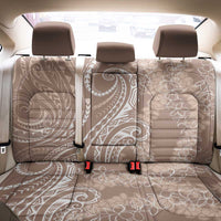 Polynesia Plumeria Lei Back Car Seat Cover Beige Curves Motif