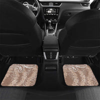 Polynesia Plumeria Lei Car Mats Beige Curves Motif LT7 Set 2pcs - Back Beige - Polynesian Pride