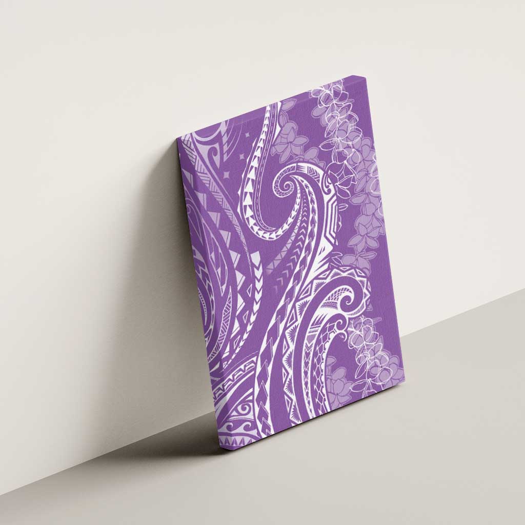 Polynesia Plumeria Lei Canvas Wall Art Periwinkle Curves Motif LT7 - Polynesian Pride