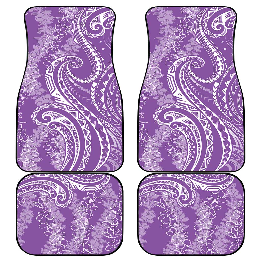 Polynesia Plumeria Lei Car Mats Periwinkle Curves Motif LT7 - Polynesian Pride