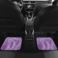 Polynesia Plumeria Lei Car Mats Periwinkle Curves Motif LT7 Set 2pcs - Back Periwinkle - Polynesian Pride