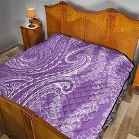 Polynesia Plumeria Lei Quilt Periwinkle Curves Motif