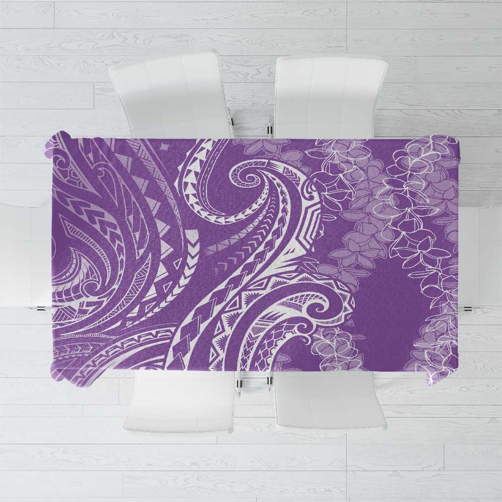 Polynesia Plumeria Lei Tablecloth Periwinkle Curves Motif LT7 Periwinkle - Polynesian Pride