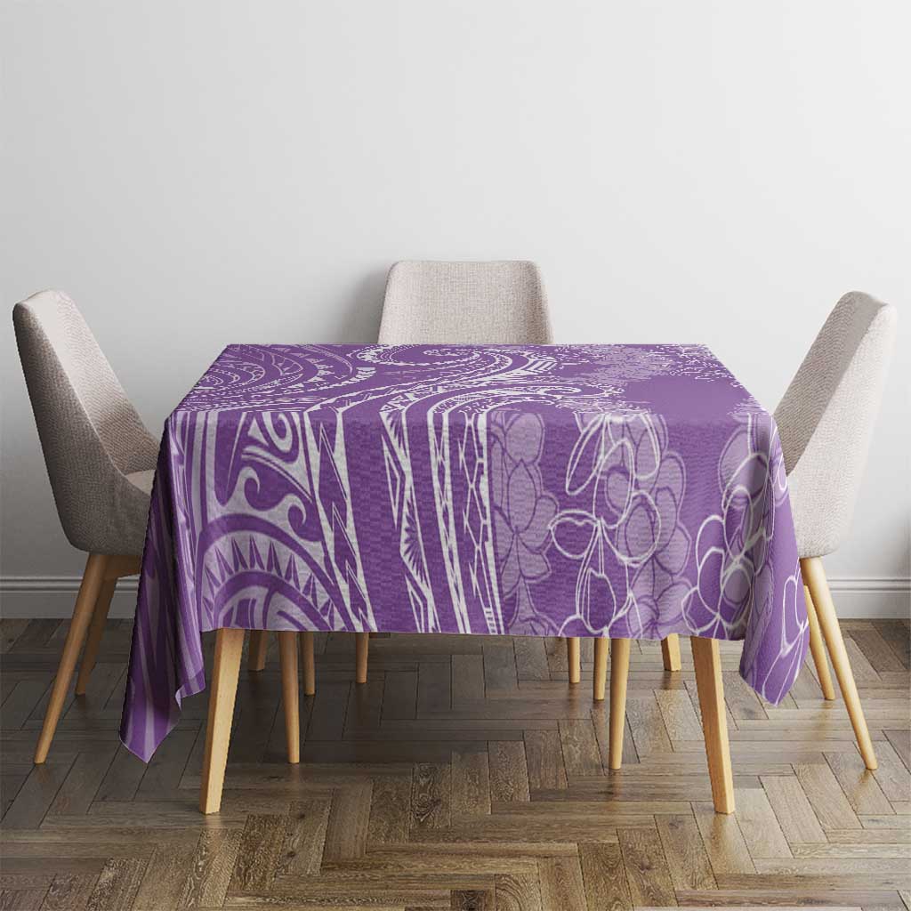 Polynesia Plumeria Lei Tablecloth Periwinkle Curves Motif LT7 - Polynesian Pride