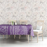 Polynesia Plumeria Lei Tablecloth Periwinkle Curves Motif LT7 - Polynesian Pride