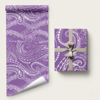 Polynesia Plumeria Lei Wrapping Paper Periwinkle Curves Motif LT7 58" × 23" Periwinkle - Polynesian Pride