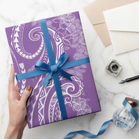 Polynesia Plumeria Lei Wrapping Paper Periwinkle Curves Motif LT7 - Polynesian Pride