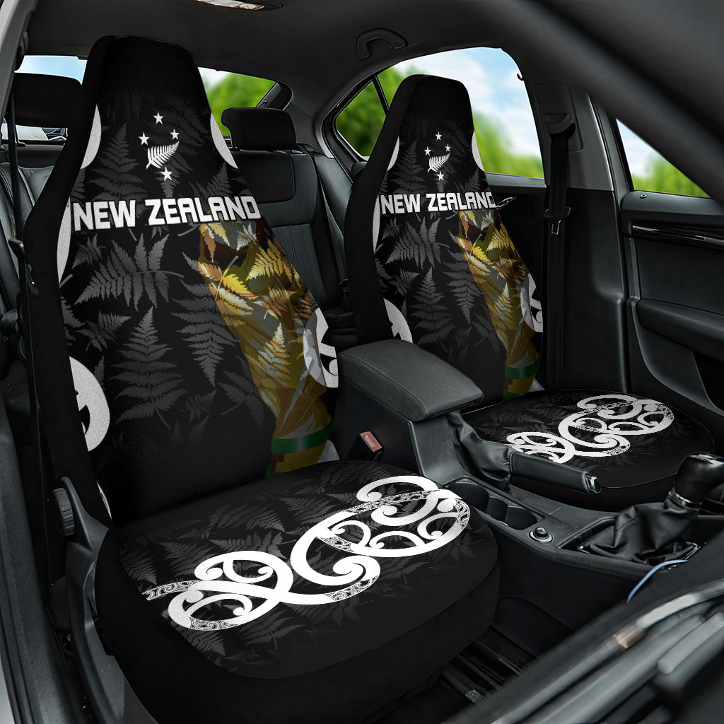 New Zealand WC2026 Black Car Seat Cover Silver Fern