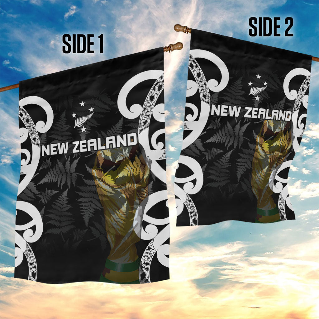 New Zealand WC2026 Black Garden Flag Silver Fern