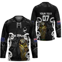 New Zealand WC2026 Custom Black Hockey Jersey Silver Fern