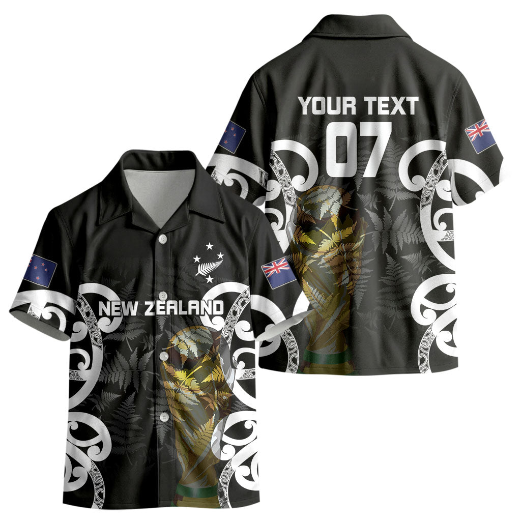 New Zealand WC2026 Custom Black Kid Hawaiian Shirt Silver Fern LT7 - Polynesian Pride