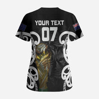 New Zealand WC2026 Custom Black Scrub Top Silver Fern