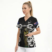 New Zealand WC2026 Custom Black Scrub Top Silver Fern