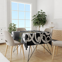 New Zealand WC2026 Black Tablecloth Silver Fern