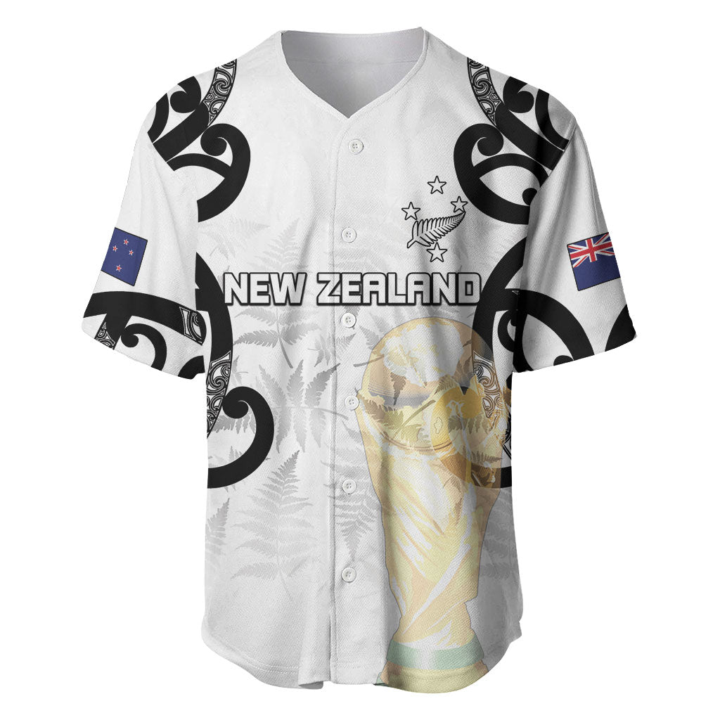 New Zealand WC2026 Custom White Baseball Jersey Silver Fern