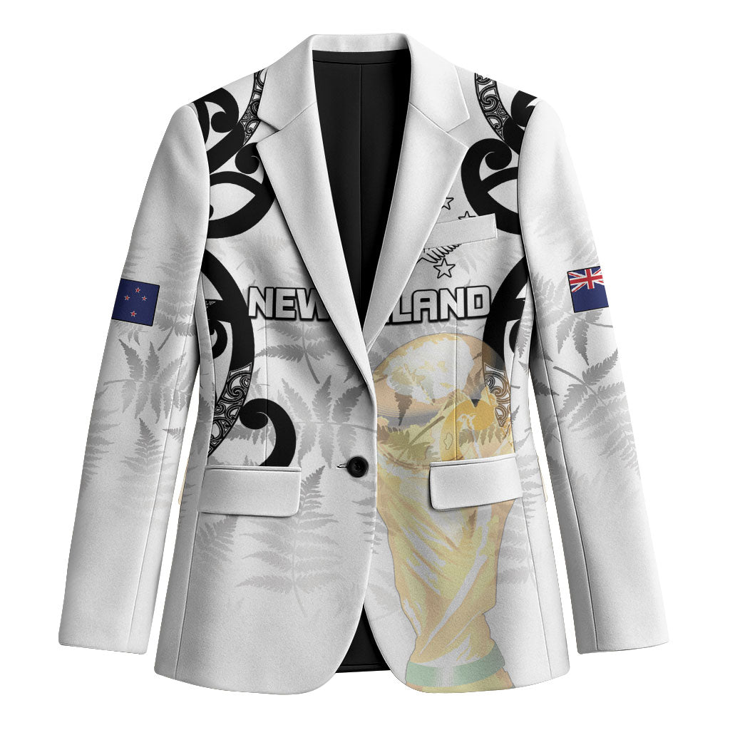 New Zealand WC2026 Custom White Blazer Silver Fern LT7 Unisex White - Polynesian Pride
