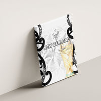 New Zealand WC2026 White Canvas Wall Art Silver Fern