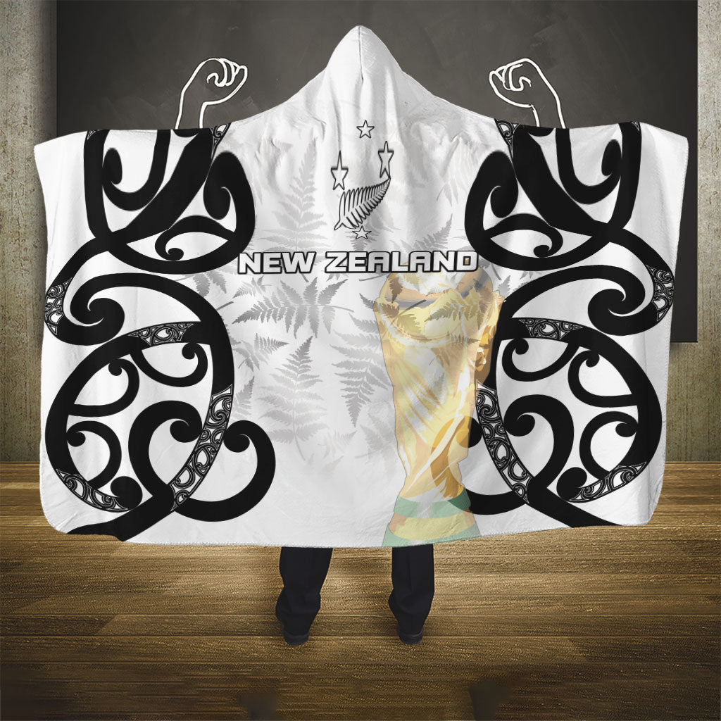 New Zealand WC2026 White Hooded Blanket Silver Fern
