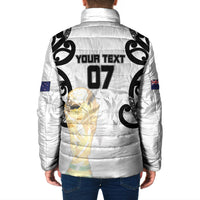 New Zealand WC2026 Custom White Padded Jacket Silver Fern