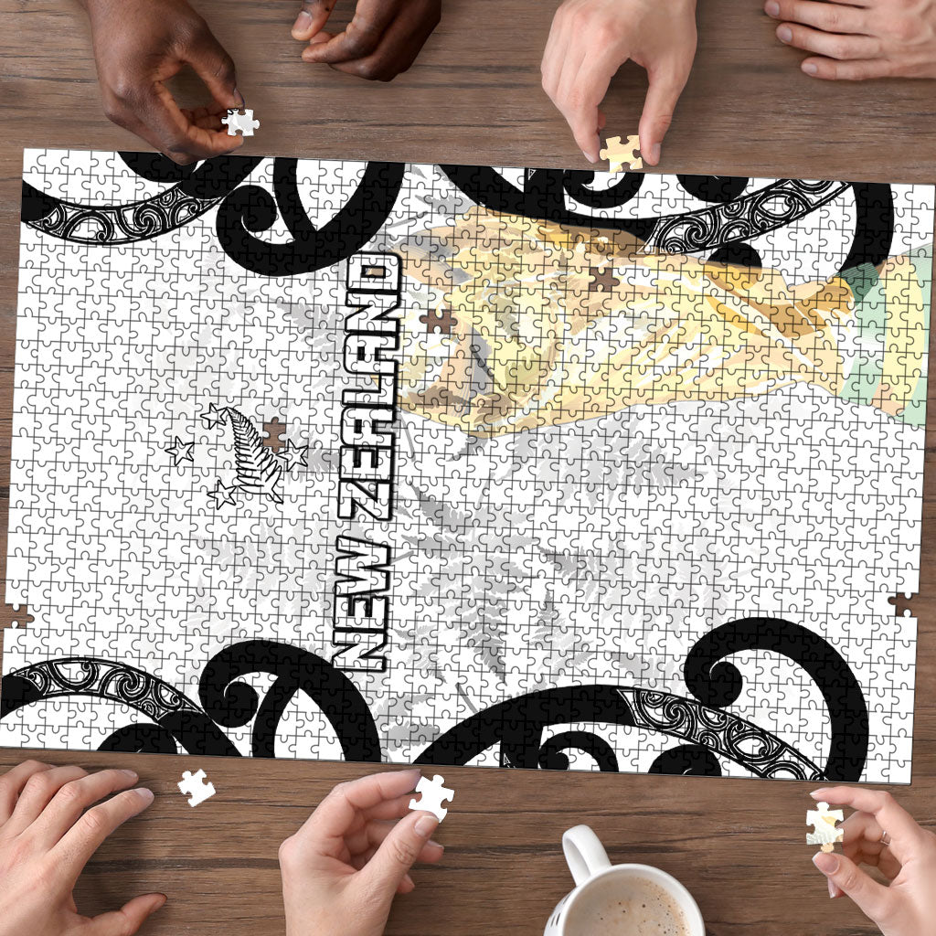 New Zealand WC2026 White Puzzle Silver Fern