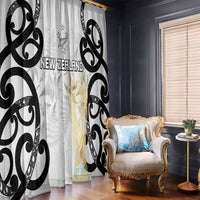 New Zealand WC2026 White Window Curtain Silver Fern