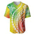 Polynesian Pride Baseball Jersey Turtle Hibiscus Luxury Style - Reggae LT7 Reggae - Polynesian Pride