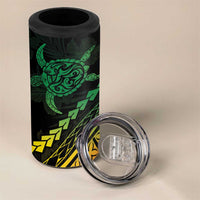 Polynesian Pride 4 in 1 Can Cooler Tumbler Turtle Hibiscus Luxury Style - Reggae Ver2