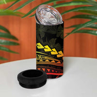 Polynesian Pride 4 in 1 Can Cooler Tumbler Turtle Hibiscus Luxury Style - Reggae Ver2