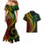 Polynesian Pride Couples Matching Mermaid Dress and Hawaiian Shirt Turtle Hibiscus Luxury Style - Reggae Ver2 LT7 - Polynesian Pride