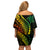 Polynesian Pride Off Shoulder Short Dress Turtle Hibiscus Luxury Style - Reggae Ver2 LT7 - Polynesian Pride