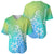 Polynesia Baseball Jersey Plumeria Blue Gradient Curves LT7 - Polynesian Pride