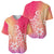 Polynesia Baseball Jersey Plumeria Pink Gradient Curves LT7 - Polynesian Pride