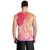 Polynesia Men Tank Top Plumeria Pink Gradient Curves LT7 - Polynesian Pride