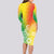 Polynesia Long Sleeve Bodycon Dress Plumeria Reggae Curves LT7 - Polynesian Pride