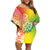 Polynesia Off Shoulder Short Dress Plumeria Reggae Curves LT7 Women Reggae - Polynesian Pride