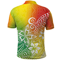 Polynesia Polo Shirt Plumeria Reggae Curves LT7 - Polynesian Pride