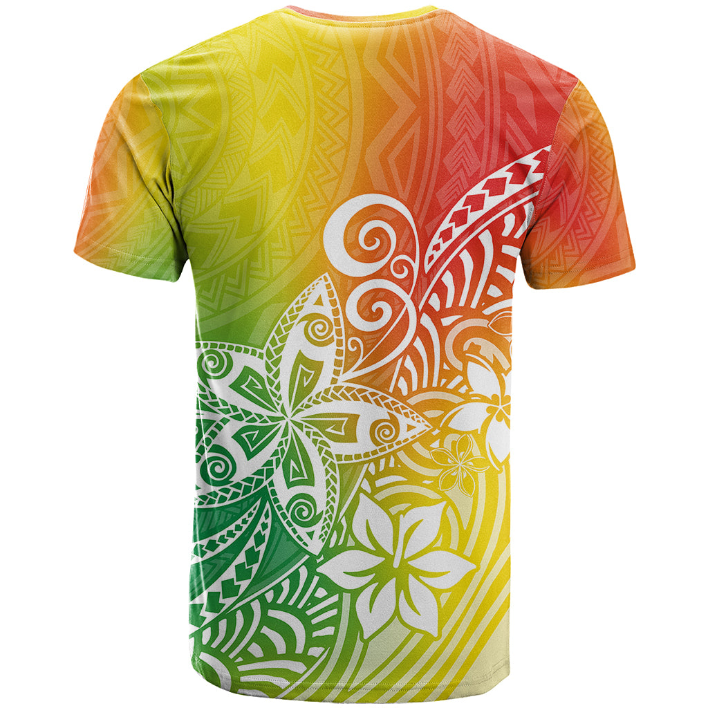 Polynesia T Shirt Plumeria Reggae Curves LT7 - Polynesian Pride