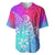 Polynesia Baseball Jersey Plumeria Galaxy Gradient Curves LT7 Galaxy - Polynesian Pride