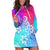 Polynesia Hoodie Dress Plumeria Galaxy Gradient Curves LT7 Galaxy - Polynesian Pride