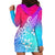 Polynesia Hoodie Dress Plumeria Galaxy Gradient Curves LT7 - Polynesian Pride