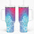 Polynesia Tumbler With Handle Plumeria Galaxy Gradient Curves